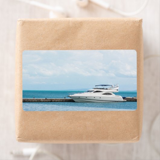 jacht op het aanmeren etiket (Insitu)