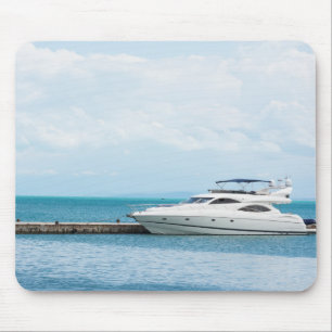 jacht op het aanmeren muismat