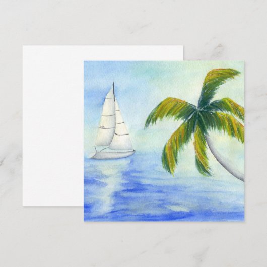 jacht op het zee Palma (Voorkant / Achterkant)