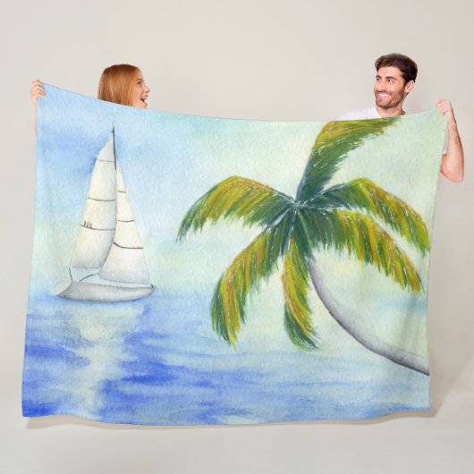 jacht op het zee Palma Fleece Deken (In situ)