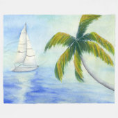 jacht op het zee Palma Fleece Deken (Voorkant (Horizontaal))
