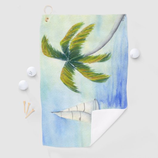 jacht op het zee Palma Golfhanddoek (Insitu)