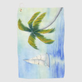 jacht op het zee Palma Golfhanddoek (Voorkant)