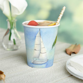 jacht op het zee Palma Papieren Bekers