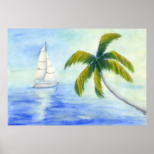 jacht op het zee Palma Poster (Voorkant)