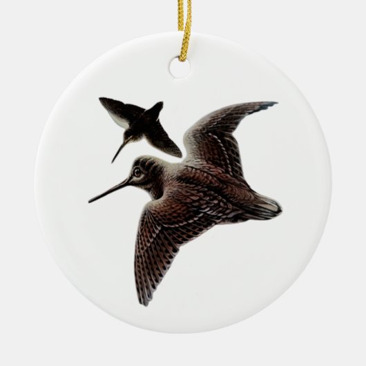 Jacht op houtsnippers keramisch ornament (Voorkant)