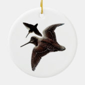 Jacht op houtsnippers keramisch ornament (Achterkant)