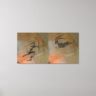 Jacht op Ibex bij Cova Remigia Canvas Afdruk