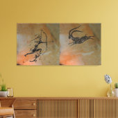 Jacht op Ibex bij Cova Remigia Canvas Afdruk (Insitu (Woonkamer))