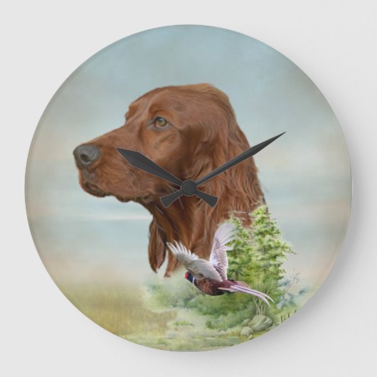 jacht op Irish Setter Grote Klok (Voorkant)