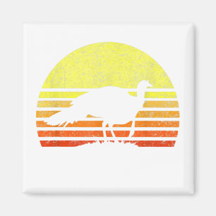Jacht op kalkoenen Retro Sunset Upland Bird Hunter Magneet