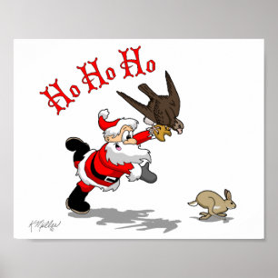 Jacht op kerstman poster