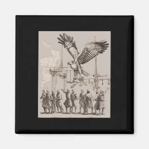 Jacht op middeleeuwse valkerij kunst magneet