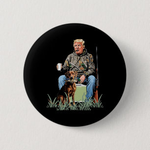 Jacht op Trump Camouflage Grappig Duck Jacht Seizo Ronde Button 5,7 Cm