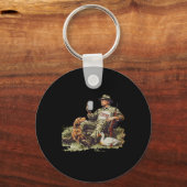 Jacht op Trump Camouflage Grappig Duck Jacht Seizo Sleutelhanger (Voorkant)