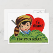 Jacht op uw hart Valentijn Feestdagenkaart (Voorkant / Achterkant)