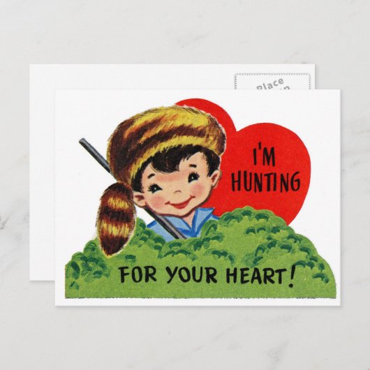 Jacht op uw hart Valentijn Feestdagenkaart (Voorkant / Achterkant)