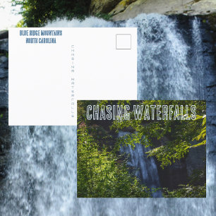 Jacht op watervallen Blue Ridge Mountains N Caroli Briefkaart