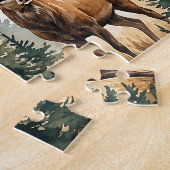 Jacht op wilde dieren legpuzzel (Zijkant)