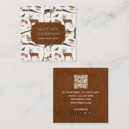 Jacht op wilde dieren Outdoor QR-code sociale medi Vierkante Visitekaartje