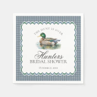 Jacht op wilde eenden Bruiloftsshower met blauwe g