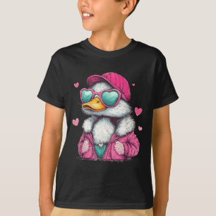 Jacht op wilde eenden Grappige Valentijnsdag Hart T-shirt