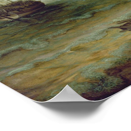 jacht op wilde geiten op de kust, 1620 poster (Hoek)