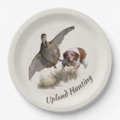 jacht op wilde vogels papieren bordje (Voorkant)