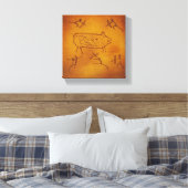 Jacht op wilde zwijnen canvas afdruk (Insitu (Slaapkamer))