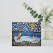 jacht op zeebodemschatten briefkaart (Staand voorkant)