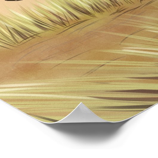 Jacht op zonsopgang poster (Hoek)