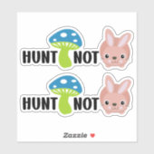 Jacht paddenstoelen niet dierlijk, Vegan Sticker (Vel)