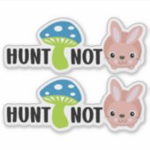 Jacht paddenstoelen niet dierlijk, Vegan Sticker (Voorkant)