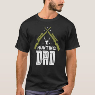 Jacht papa herten jacht jagers jager vader papa t-shirt