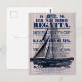  jacht Regatta Advertisement Briefkaart (Voorkant / Achterkant)