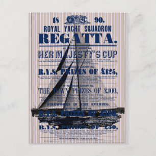  jacht Regatta Advertisement Briefkaart