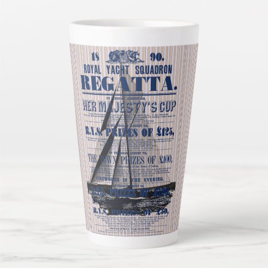  jacht Regatta Advertisement Latte Mok (Voorkant)