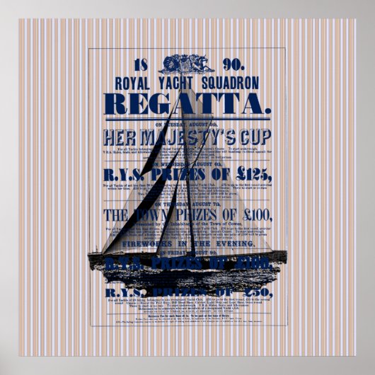  jacht Regatta Advertisement Poster (Voorkant)