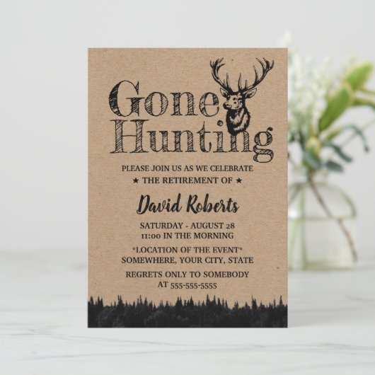 Jacht robuuste Kraft pensioenfeest Kaart (Staand voorkant)