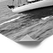 jacht "Shamrock" in New York Harbour 1895 BW Poster (Hoek)