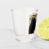 Jacht silhouet op camo print shot glas (Links)