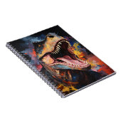 Jacht T-rex Prehistorische Dier Favoriete Dinosaur Notitieboek (Rechterzijde)