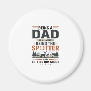 Jacht Vader Spotter Vintage Gravure Shirt Ontwerp Magneet