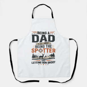 Jacht Vader Spotter Vintage Gravure Shirt Ontwerp Schort