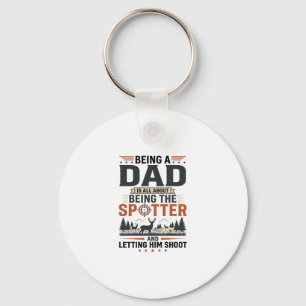 Jacht Vader Spotter Vintage Gravure Shirt Ontwerp Sleutelhanger