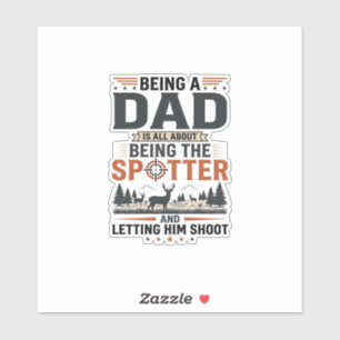 Jacht Vader Spotter Vintage Gravure Shirt Ontwerp Sticker
