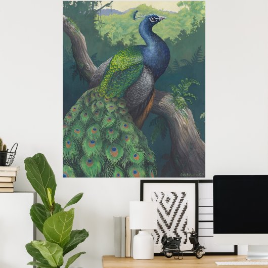 Jacht van de Peacock Print (Thuiskantoor)