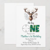 Jacht Verjaardag Uitnodiging voor Eerste Verjaarda (Voorkant / Achterkant)