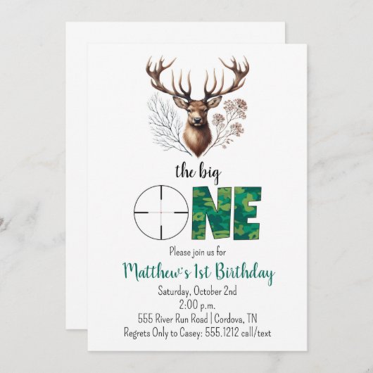 Jacht Verjaardag Uitnodiging voor Eerste Verjaarda (Voorkant / Achterkant)