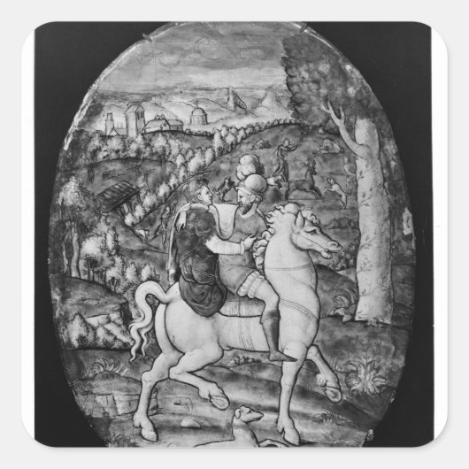 Jacht Vierkante Sticker (Voorkant)